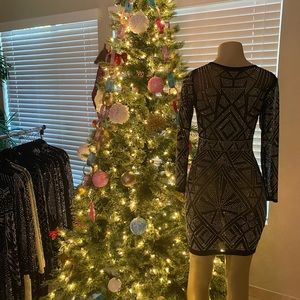 Black bling dress